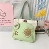 Bolsa de Lona Multicolores con Estampado de Pata de Oso Suave y Linda Bolso de Mano/Hombro de Dos Vías Mochila de Gran Capacidad para Estudiantes Universitarios
