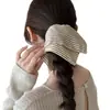 Lenço Quadrado Listrado Estilo Coreano Elástico de Cabelo Intestino Grosso para Mulheres 2026 Novo Estilo Prendedor de Rabo de Cavalo Não Danifica o Cabelo Laço de Cabelo de Temperamento Suave Acessórios de Cabelo