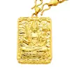 Oro de Arena Vietnamita Ocho Dioses Guardianes Colgante Cuadrado Sólido Collar Grueso para Hombre Joyería Accesorios Yiwu Venta al por Mayor
