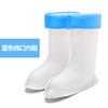 Sapatos de chuva infantis Mu Meng couro boca de algodão recipiente interno inverno mais veludo Impermeáveis quentes sapatos de água meias de algodão removíveis capa de algodão atacado