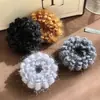 Elástico de Cabelo Donut de Lã Colorido, Feito à Mão, Engrossado, Alargado, Scrunchie de Alta Elasticidade, Corda de Cabelo para Rabo de Cavalo para Outono e Inverno