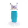 Comércio Exterior Transfronteiriço Moda Infantil Vestido Princesa Sem Mangas Moderno Cauda de Peixe Saia Longa Meninas Sereia Pequenas Mangas Voadoras Vestido de Lantejoulas