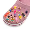 Set de 10 Piezas Personajes de Dibujos Animados Nadando Personas Pequeñas Accesorios para Crocs Sandalias Pantuflas Flores para Zapatos Hebillas para Zapatos Accesorios de Personalidad DIY