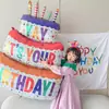 Balões de Folha de Alumínio de Bolo de Aniversário Decoração de Festa de Primeiro Aniversário para Crianças Bebês Adereços para Fotos Decoração de Cena Suprimentos