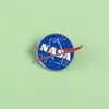 [Broche Personalizado] Comércio Exterior Criativo Broche de Liga de Alumínio da Nasa Logo da Nasa Broche Esmaltado