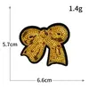 Patch de Tecido Bordado com Laço de Lantejoula Bordado Computadorizado Pasta Adesiva Termofusível Patch para Roupas Sacola DIY Patch Atacado