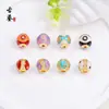 Pulsera con Cuentas Estilo Ojo Azul Cielo Quemado Yin Yang, Color Esmalte Método Antiguo, Gota de Aceite, Cuentas para Girar la Suerte, Espaciadores con Pedrería, Accesorios para Pulseras DIY