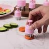 Molde de acero inoxidable con forma de mariposa para alimentos de bebé, cortador de verduras, frutas y flores, molde para galletas con impresión para hornear a presión.