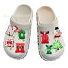 Carta Creativa de Navidad DIY Zuecos Flor Zapato Hebilla Pegamento Suave de PVC Desmontable Zapatos de Jardín Bolso de Playa Hebilla Decorativa