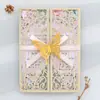 Tarjeta de felicitación para el Día de San Valentín de Papel Brillante, Invitación de Boda y Bautizo, Invitación de Compromiso Mariposa 3D Calada, Nuevo Producto