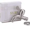 Grifo para Lavadora de Acero Inoxidable Grado de Ingeniería 304, Grifo de Pared de Apertura Rápida con Boquilla Puntiaguda de 1/2 Pulgada para Fregadero de Balcón