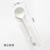 Cuchara y Tenedor Desechables, Cuchara para Helado y Té con Leche Empaquetada Individualmente, Cuchara para Postre, Tenedor, Tenedor para Pastel de Frutas