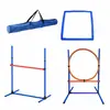 Equipo de Obstáculos para Entrenamiento de Agilidad Canina Aro para Perros Poste de Salto Valla de Escalada Agujero Circular Perforado Accesorios de Competición Túnel Suministros para Mascotas