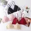 Sutiã de triângulo francês sem costura costas bonitas sexy charmoso sutiã strapless com bojo sutiã de menina sutiã atacado