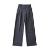 Pantalones rectos de cintura alta para chica, pantalones casuales, pantalones rosas, pantalones de mujer de principios de otoño, nuevos pantalones holgados y adelgazantes de pierna ancha.