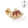 Aretes de Aleación de Titanio F136, Aretes Largos Finamente Tallados para Hélice Auricular, Piercings para Labio con Circonita, Joyería para Piercings Corporales de Titanio G23