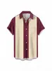 Camisas de Verão 2024 Camisas Listradas de Praia Masculinas Europeias e Americanas Camisas Havaianas Masculinas de Manga Curta Comércio Exterior Atacado Masculino