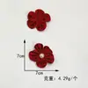 Accesorios de flor de cinco pétalos de satén perlado de color sólido para accesorios de cabello hechos a mano DIY, ropa infantil, zapatos, sombreros, bolsos y materiales de decoración para mascotas
