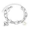 Juego de Pulseras Metálicas Más Vendido de Amazon, Pulseras de Cadena Personalizadas Transfronterizas Europeas y Americanas, Pulseras Abiertas Multicapa Brillantes para Mujer