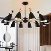 Lustre Nórdico para Sala de Estar Lustre Personalizado Criativo de Designer Pós-moderno Sala de Jantar Quarto Preto Mais Dourado Lustre de Chifres