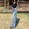 Jeans de Verão Feminino Tendência Estilo Hong Kong Novo 2026 Carta Personalizada Hip-Hop Ins Moda Estilo High Street Calças Longas Cool