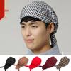 Acessórios de chef cor pura com chapéu de cauda turbante de cozinha chapéu de pirata