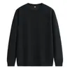 Mono Ligero de Punto Canalé Hombro Caído Color Sólido Sudadera con Capucha Cuello Redondo Logo Personalizado Base Lisa Color Sólido Estampado de Texto