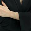 Colar Dourado Nicho de Luxo Acessível Novo 2025 que Não Desbota Design de Corrente Osso de Cobra de Alta Qualidade Colar de Verão Feminino Corrente para Clavícula