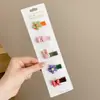 Grampo de Cabelo Florzinha Colorida Dopamina Tecido Abrangente Não Machuca o Cabelo Fofo Presilha de Cabelo para Bebê Acessórios Infantis