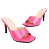 Zapatos de tacón alto pantuflas patrón de piedra 2023 zapatos tipo 32 sandalias de comercio exterior 46 nuevo uno boca de pez usar británico