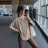 Plus size Roupa de Ioga Fitness terno Verão Manga Curta Solto Irmã Gordinha Comprimento Médio Cobre Quadril Roupa de Corrida Esportiva ao Ar Livre