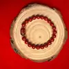 Pulsera de Arena de Cristal de Cinabrio Mineral Crudo, Paz y Riqueza, Pulsera de Arena de Cristal de Cinabrio Imitación para Hombres y Mujeres, Bajo Contenido