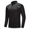 Roupas esportivas masculinas de secagem rápida, gola alta, manga comprida, zíper médio, camisa polo, roupas de treinamento justas, logotipo personalizado