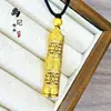 Colgante de Cobre Chapado en Oro Estilo Antiguo Tendencia en Tiktok con Mantra de Seis Palabras y Ocho Tesoros, Accesorio DIY