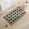 Tapete de Chão Estilo Retro Europeu Imitação de Caxemira, Tapete Macio para Banheiro e Vaso Sanitário, Tapete Absorvente para Porta de Entrada e Box de Banho