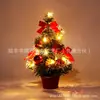 Decoraciones de Mesa Navideñas Transfronterizas Nuevas de 40cm Luces de Árbol de Navidad Luces Decorativas Árbol de Pino Árbol Mini Decoración Festiva Regalos de Año Nuevo