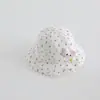 Novo Chapéu de Pescador Estilo Ins para Bebês de 1-3 Anos, Chapéu Bucket Doce de Princesa, Chapéu de Sol Estiloso para Meninas para Primavera e Verão, Exportação