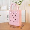 Celebridad de Internet Misma Calidad EVA Bolso de Moda para Mujer Todo Fósforo Bolso con Agujeros con Correa para el Hombro Mini Bolso de Gelatina Cesta para Teléfono Móvil
