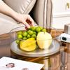 Comércio exterior PET cosméticos produtos para cuidados com a pele sala de estar transparente de mesa fruteira lanches caixa de doces nozes caixa de armazenamento giratória