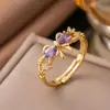 Anillo de Zirconia Micropavimentada Nuevo Transfronterizo Celebridad de Internet para Mujer, Anillo de Dedo Índice de Lujo Ligero de Moda de Gama Alta para Mujer con Apertura Ajustable