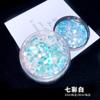 Lentejuelas hexagonales iridiscentes láser de 2.5 mm para manualidades DIY, Polvo de glitter para resina de 80 ml