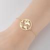 Moda de Verano Europea y Americana Geométrico Acero Inoxidable Cortado Colgante Mapa Pulsera Ins Personalizado Pulsera de Dama Venta al por Mayor