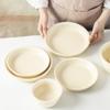 [Personalizado] Juego de Vajilla Color Crema para Uso Doméstico, Vajilla Atmosférica, Tazones de Arroz y Sopa Cerámicos Modernos Estilo Coreano