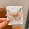 Grampo de Cabelo Borboleta com Strass, Presilha Móvel, Lindo Acessório de Cabelo Infantil de Luxo, Decoração de Pérolas