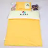 Conjunto de roupa de cama para soneca de bebê de cor sólida para jardim de infância, conjunto de três peças com fronha, protetor de colchão e enchimento de edredom, conjunto de seis peças para soneca de jardim de infância