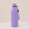 Termo de Acero Inoxidable 304 con Forma de Bala, Portátil para Exteriores de Gran Capacidad 550ml de Doble Pared al Vacío, Botella de Agua Deportiva con Correa para Llevar