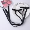 Hanfu Moño Pelo Negro Terciopelo Cinta Lazo Cinta para el Pelo Trenzado Pin Elegante Pin de Celebridad de Internet Accesorios para el Cabello