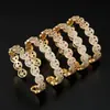 Pulseira Anel Aberta de Moda Face Sorridente Cobre Zircônia Retrô Europeia e Americana Anel Pulseira de Temperamento Moda Feminina Estilo Quente Transfronteiriço