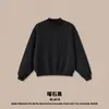 Ropa Masculina RS Transfronteriza Old Money BOXY Corta Ancha Cuello Alto Cuello Redondo Sudadera 350G Forro Polar de Peso Pesado Engrosada Sudadera para Hombre