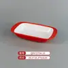 Vajilla de Melamina Platos de Dos Colores para Restaurantes de Hot Pot y Barbacoa, Platos Cuadrados de Barbacoa Comerciales de Imitación Porcelana